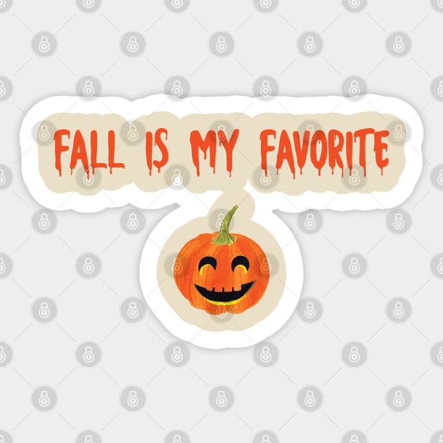 Fall is my favorite pumking Sticker by Duodesign